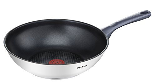 Tefal Daily Cook - Sartén Wok de 28 cm con revestimiento resistente, duradero y seguro, Thermo-Signal, forma profunda, mango ergonómico antiquemaduras, todo tipo de cocinas, sin PFOA, plomo ni cadmio