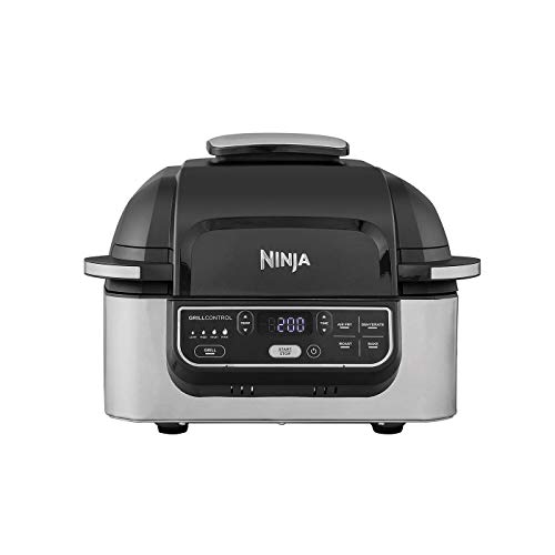 Ninja Foodi AG301EU parrilla y freidora de aire, 4 raciones, cerámica antiadherente, 1760W, Negro