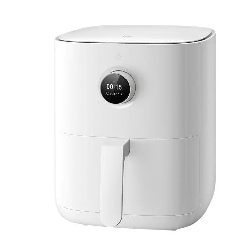 Xiaomi Mijia Smart Air Fryer - Freidora Sin Aceite, Capacidad 3.5 L, regulable 40-200, Apagado automático, Pantalla OLED, 1500W, Asistente de voz Google y Alexa integrado, Blanco, Versión Española