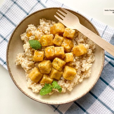 Arroz con tofu a la naranja: una receta vegana, integral y fácil de hacer