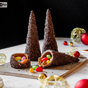 Árboles de Navidad rellenos de caramelos, una receta facilona y muy lucida que encanta a niños y mayores