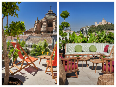 La Terraza Miralba Con Vistas Tanto A La Alhambra Como A La Catedral De Granada