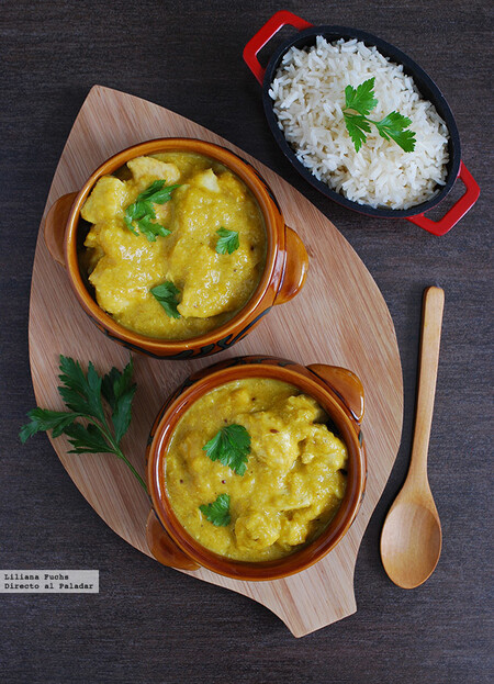 Pollo en salsa de mango al curry