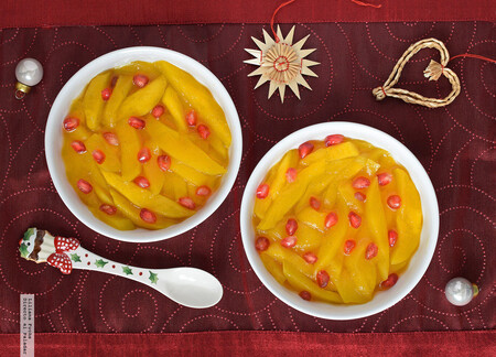 Mango caramelizado al ron con especias