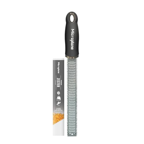 Microplane Zester Rallador, Acero Inoxidable, Black, 32.50x3.5x2.56 cm