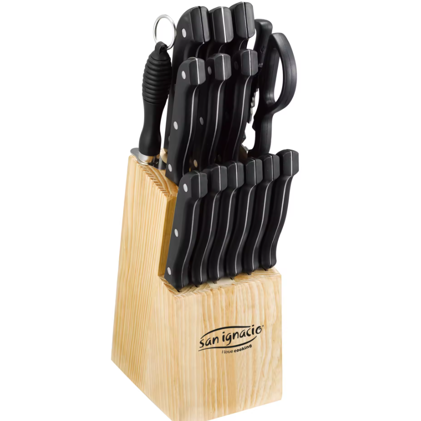 Juego de 15 cuchillos SAN IGNACIO Tenessy de cocina fabricados en acero inoxidable